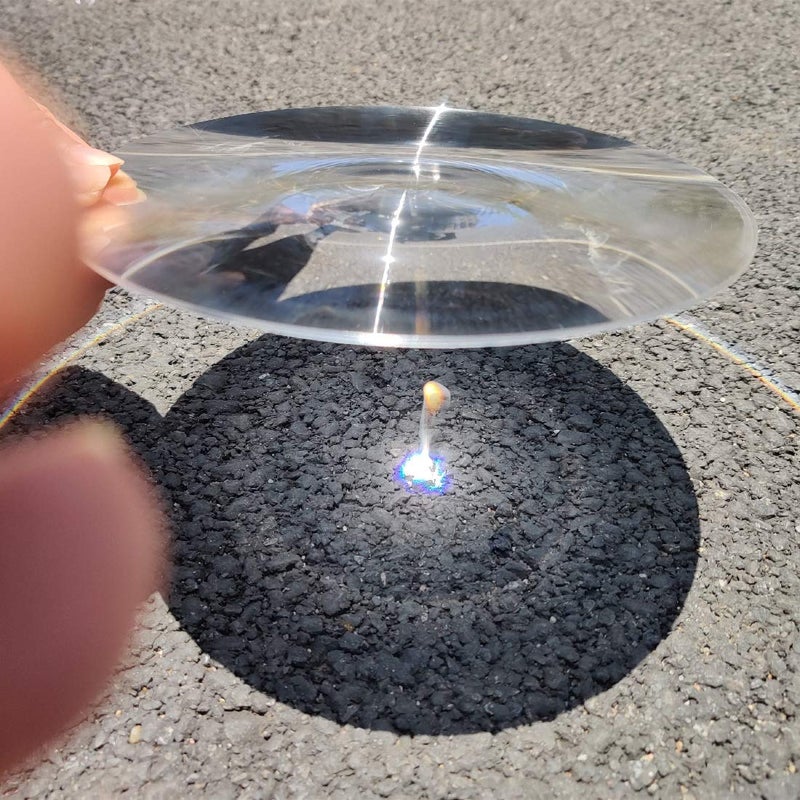 Six Seasons Fresnel Lens, Diameter 200mm (7.9''), Focal Length 100mm, Acrylic Lens (not Glass), for Physics Classroom, Solar Heating, Magnifiying. (Focal Length 100mm) - Image 3
